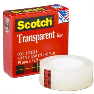3M 600 Transparent Tape 3/4"