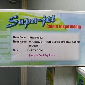 Supa-jet IJHG19042 W.P. Inkjet High Gloss Special Paper 190gsm 42"x30M