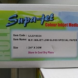 Supa-jet IJLG18024 W.P. Inkjet Low Gloss Special Paper 180gsm 24"x30M