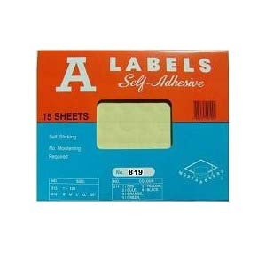 A Label #819 (19mm Dia.) Clear w/Dot Line (10pack)