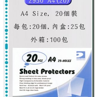 DataBank 2950 Clear Book Refill A4-20's